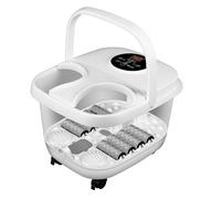 Massaggio con Bolle，Foot Spa，Massaggiatore Piedi，Pediluvio Idromassaggio Elettrico，Per Piedi Funzioni Idrobolle, Raggi Infrarossi, Calore，con Massaggio Vibrante Rilassante(White-B)