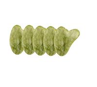Massaggio con pietre naturali Ghiaccio Quarzo rosa Massaggiatore Viso Collo Terapia Raschietto Massaggiatore sanitario for viso collo Corpo Guasha 5 pezzi,5 pezzi-verde decorazione della stanza (Colo