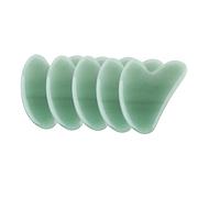Massaggio con pietre naturali Ghiaccio Quarzo rosa Massaggiatore Viso Collo Terapia Raschietto Massaggiatore sanitario for viso collo Corpo Guasha 5 pezzi,5 pezzi-verde decorazione della stanza (Colo