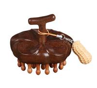Massaggio for terapia del legno Pettine for cuoio capelluto Massaggiatore for testa in di sandalo Dente circolare Guasha Corpo raschiante(A)