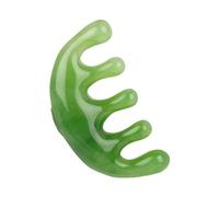 Massaggio meridiano del corpo pettine testa viso cuoio capelluto Gua Sha massaggiatore resina facciale dente largo Guasha raschiante massaggio del corpo (Color : Green-B)
