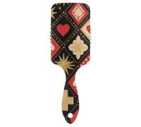 Massaggio per capelli lisci con griglia rossa e nera Poker Board Progettato massaggio del cuoio capelluto per capelli fini con manico ergonomico cepillo para peinar