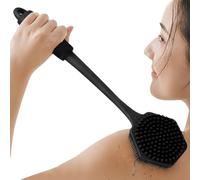 Massaggio per la schiena sotto la doccia, spazzolino da schiena lungo manico per il corpo, strumento ergonomico di lavaggio e scrub da bagno per persone con mobilità ridotta, uomini donne disabili