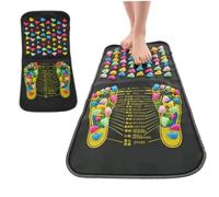 MASSAGGIO PODEGGIO, tappetino di digitopressione pieghevole non slip con grafico di acupoint plantare, robusta riflessologia per ridurre i piedi e tensione del dolore neuropatia e tensione, 70 * 3.