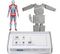 Massaggio pressoterapia corpo intero Drenaggio linfatico Macchina di bellezza Massaggiatore elettrico per braccia e collo Massaggiatore circolatorio a compressione d'aria Intensità regolabile,Grey