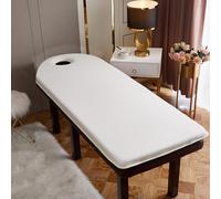 Massaggio Tavolo Topper con Lenzuola Impermeabile Cuscinetto Letto Ciglia con Foro Facciale Spessore 4Cm Materasso Spa Topper per Estetista Letto Salone di Bellezza,White(r),60 * 180cm