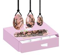 Massaggio Yoni Egg Bacchetta Yoni for donne Muscolo del pavimento pelvico Esercizio di Kegel Palla da massaggio in pietra di giada naturale, set di corde in silicone Collezioni di casa (Color : Drill