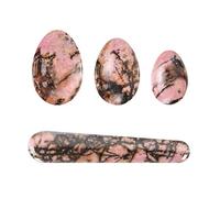 Massaggio Yoni Egg Bacchetta Yoni for donne Muscolo del pavimento pelvico Esercizio di Kegel Palla da massaggio in pietra di giada naturale, set di corde in silicone decorazione della stanza (Color :