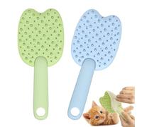 Massaging Dog Brush, Cat Shedding Brush, Durable Gentle Kitten Comb, Double Sided Brush with Portable and Multifunctional for Furs Removal on Sofas and Clothes (2 Pieces)