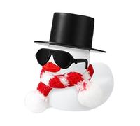 Masse di Natale, cigolii stringendo, anatre in gomma scorrevoli galleggianti con occhiali da sole, sciarpa, vasca da bagno per piccoli cappelli, anatre gialle, giocattoli da bagno d'