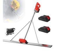 Massetto elettrico per calcestruzzo, senza fili, con righello di livellamento, struttura triangolare regolabile, doppio motore, funzionamento a batteria