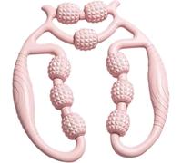 Masseur De Mollet - Rullo massaggiatore per gambe a 360°, 10 x 11 cm, in EVA e polipropilene, con 9 sfere massaggianti per donne, con manico antiscivolo, per rilassarsi, modellare (rosa)