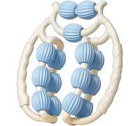 Masseur De Mollet - Rullo massaggiatore per gambe a 360°, 10 x 11 cm, in EVA e PP, con 9 sfere massaggianti per donne, con manico antiscivolo per rilassarsi, modellante, colore: blu