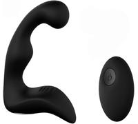 Masseur prostatique, vibromasseur en silicone, 9 modes de vibration, vibromasseur souple et polyvalent, du point G, masseur noir