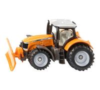 siku 1564, Massey Ferguson con lama spazzaneve, Metallo/Plastica, Arancione, Trattore giocattolo per bambini, Incl. lama spazzaneve, cabina rimovibile