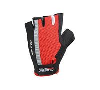 Massi Classic - Guanti da Ciclismo Unisex, Colore Rosso/Nero, Taglia S