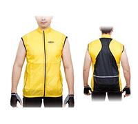 Massi microfoni, Gilet Senza Maniche da Ciclismo per Uomo, Uomo, Giallo, XXL