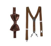 Massi Morino I Set Bretelle con Papillon I Bretelle Elastiche a Y con Fermagli I Larghezza 3,5 cm I Lunghezza Regolabile I Papillon Preannodato