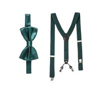 Massi Morino I Set Bretelle con Papillon I Bretelle Elastiche a Y con Fermagli I Larghezza 3,5 cm I Lunghezza Regolabile I Papillon Preannodato