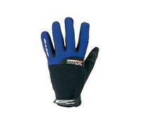 Massi X-PRO Descend - Guanti da Ciclismo Unisex, Colore Nero/Azzurro, Taglia XS