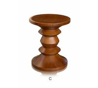 Massiccio Noce Sgabello Tavolino Salotto Legno Walnuss. 3 Varianti