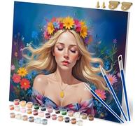 Massido Pittura Con I Numeri 40 x 50 cm Set Con 3 Pennelli 30 Colori Gancio Ritratto 1