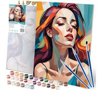 Massido Pittura Con I Numeri 40 x 50 cm Set Con 3 Pennelli 30 Colori Gancio Ritratto 2