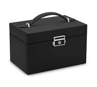 Massido Portagioie con specchio, 18,6 x 14,8 x 11 cm, colore nero