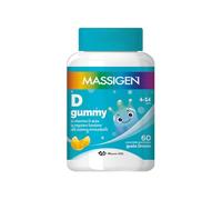 Massigen - D Gummy, 60 Caramelle da 3,3 g, Integratore Alimentare con Vitamina D, Vitamine Gommose per Bambini 4-14 Anni, Gusto Limone, Per Sistema Immunitario e Ossa Sane