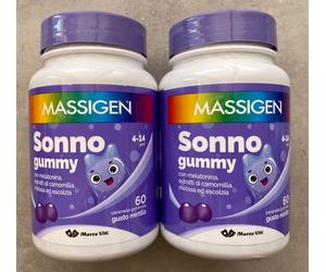 MASSIGEN GUMMY 120caramelle bambini 4-14anni: Multigummy o Sonno o Vit.C o Vit.D