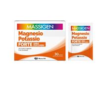 Massigen Magnesio e Potassio Forte Zero Zuccheri 30 bustine - Integratore Alimentare