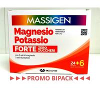 MASSIGEN MAGNESIO E POTASSIO FORTE ZERO ZUCCHERI ►PROMO BIPACK◄ 30+30 BUSTE