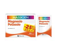Massigen Magnesio e Potassio Integratore con Vitamina A C ed E, 30 Bustine