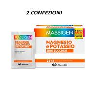 MASSIGEN Magnesio e Potassio Zero Zuccheri. 2 conf. da30 Buste, Gusto Arancia .