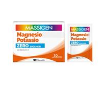 Massigen Magnesio e Potassio Zero Zuccheri 30 Bustine - Integratore per Stanchezza e Funzione Muscolare