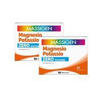 Massigen Magnesio e Potassio Zero Zuccheri Due Confezioni da 24 Bustine da 4 g