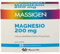 massigen Magnesio Pidolato Integratore Sali Minerali Limone 20 Bustine