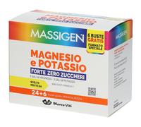 Massigen MASSIGEN MAGNESIO POTASSIO FORTE ZERO ZUCCHERO 24 BUSTINE + 6 BUSTINE