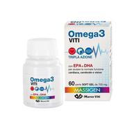 Omega 3 Viti Tripla Azione - Integratore a base di EPA e DHA - 60 perle