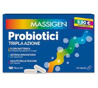 Massigen - Probiotici Tripla Azione Integratore Fermenti Lattici Confezione 10 Capsule