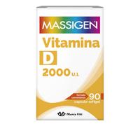 Massigen Vitamina D 2000 U.I. Integratore Alimentare, 90 capsule softgel