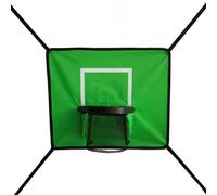 Massimizza i momenti di divertimento in interni ed esterni del cerchio regolabile per basket su un letto di salto (verde)