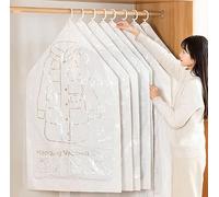 Massimizza lo spazio nell'armadio! 2 sacchetti sottovuoto da appendere - Organizzatore a parete da 110 cm x 70 cm per abiti, cappotti e giacche (Capacità per 5 articoli, riutilizzabili, gancio incluso