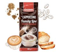 Massimo Cappuccino Family Line con fine note di cacao, confezione risparmio da 10 x 500 g, delizioso caffè istantaneo con una nota di cacao tostato