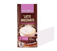 MASSIMO Latte Macchiato 160 bastoncini da 16 x 10 bastoncini da 12,5 g, caffè solubile con cacao e latte scremato in polvere, latte istantaneo, confezione da scorte