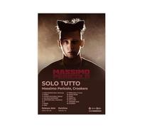 Massimo Pericolo Poster artistico Hip Hop Music Album SOLO TUTTO Cover Tracklist Fan Regalo Cool Rapper Singer Rap Room Decor Poster Wall Art Decor Stampa Dipinti per Soggiorno Camera da Letto Deco
