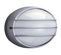 Massive Bradford Alogena Applique Esterno Grigio Alluminio IP44 E27 LED Adatto