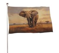 Massive Elephant Walking Flag 3x5 Ft Outdoor Garden Bandiere Banner Decor Per Cortile Portico Prato Fattoria