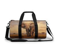 Massive Elephant Walking Travel Gym Bag per donne uomini borsa da viaggio cilindrica borsone sport allenamento borsa con tracolla