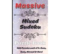 Massive Mixed Sudoku Puzzle Book: 800 Sudoku Puzzles for Seniors, Adults, and Teens | 200 Very Easy, Easy, Normal & Hard Difficulty Brain Games with ... 9 Inch Format | Suitable for All Skill Levels